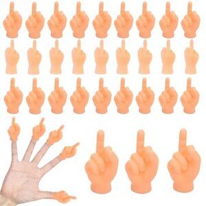 GAG GIFT IDEA! Hilarious 30 PCS Tiny Middle Finger Naughty Miniature Small Hands